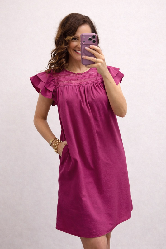 Pretty in Pink Flutter Dress