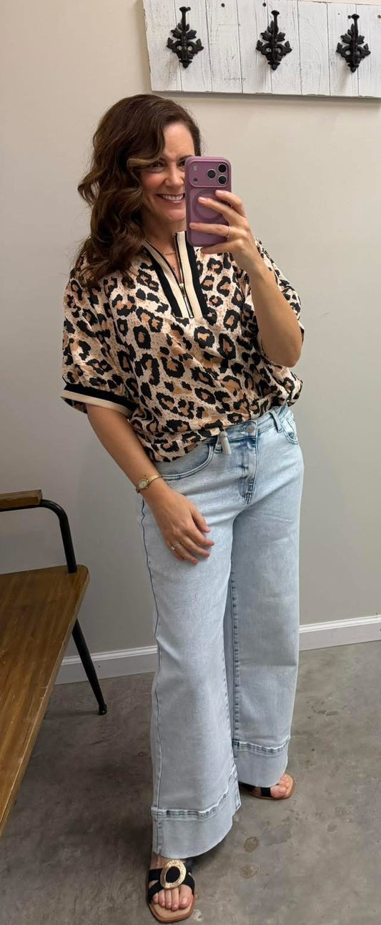 Leopard print top